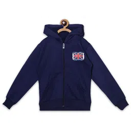 Fashionable Boys Hooded Fleece Front-Open Sweatshirt-picture-6