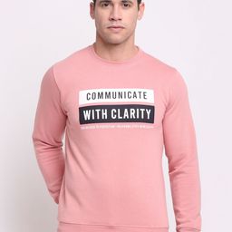 Rodamo Men Pink Printed Sweatshirt-image-16