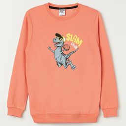 Fame Forever by Lifestyle Boys Peach-Coloured Printed Sweatshirt-picture-9