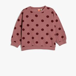 Koton Girls Polka Dot Printed Round Neck Pullover-image-94