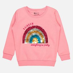 Bodycare Kids Girls Graphic Embellished Fleece Pullover Sweatshirt-picture-1