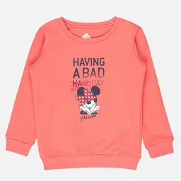 Bodycare Kids Infant Girls Minnie Mouse Printed Fleece Sweatshirt-image-90