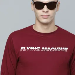 Flying Machine Men Brand Logo Print Knitted Sweatshirt-picture-43