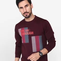 Steele Typography Printed Round Neck Pullover Cotton Sweatshirt-picture-46
