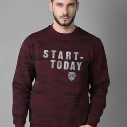 Canary London Men Maroon Printed Sweatshirt-picture-26