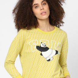 ONLY Women Yellow Kung Fu Panda Printed Sweatshirt-image-23