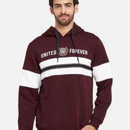Octave Striped Long Sleeves Fleece Hood Pullover Sweatshirt-image-56
