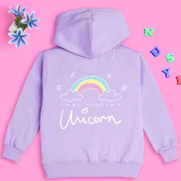 NUSYL Girls Typography Printed Hooded Pullover Sweatshirt-picture-41
