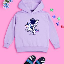 NUSYL Girls Graphic Printed Hooded Pullover Sweatshirt-picture-18