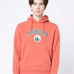 Red Tape Typography Printed Hooded Pullover-image-63