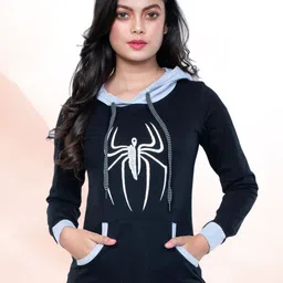 StyleAOne Graphic Embroidered Dry Fit Hooded Cotton Sweatshirt-picture-38