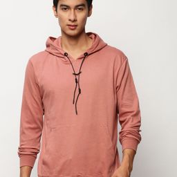 SHOWOFF Kangaroo Pockets Hooded Pullover Cotton Jacquard Sweatshirt-image-2