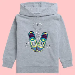 NUSYL Girls Graphic Printed Hooded Fleece Sweatshirt-picture-25