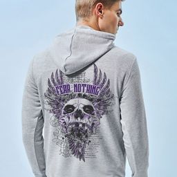 Bewakoof Fear Nothing Graphic Printed Hooded Cotton Pullover Oversized Sweatshirt-image-78