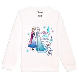 Disney by Wear Your Mind Girls White Printed Sweatshirt-picture-30