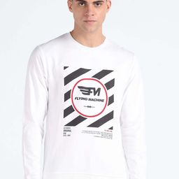 Flying Machine Printed Pure Cotton Pullover Sweatshirt-image-105