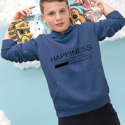 Instafab Boys Typography Printed Hooded Cotton Sweatshirt-38