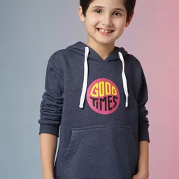 Instafab Boys Typography Printed Cotton Hood Pullover Sweatshirt-picture-43