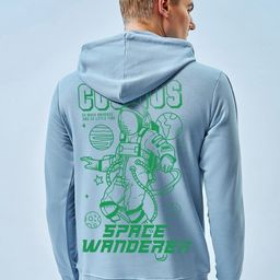 Bewakoof Cosmos Graphic Printed Hooded Cotton Pullover Sweatshirt-image-77
