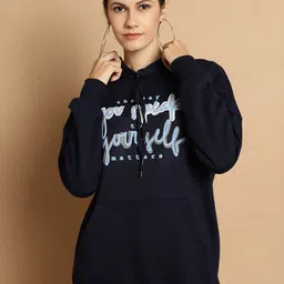 VIMAL JONNEY Typography Printed Hooded Fleece Pullover Sweatshirt-29