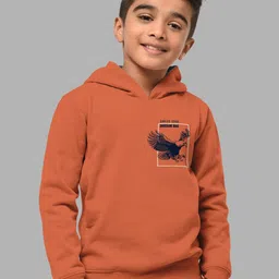 HELLCAT Boys Orange Front & Back Printed Hooded Sweatshirt-picture-28