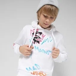 Jack & Jones Junior Boys Typography Printed Hooded Pullover-picture-35