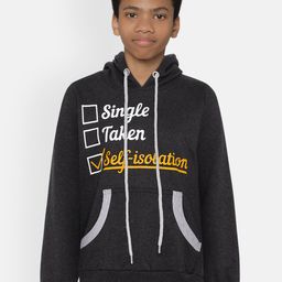 dongli Boys Black Printed Hooded Sweatshirt-image-71