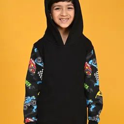 Anthrilo Boys Printed Hooded Sweatshirt-image-8
