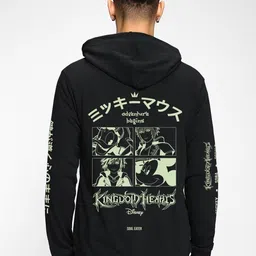 Bewakoof Official Merchandise Mickey's Kingdom Graphic Printed Fleece Hooded Sweatshirt-image-21