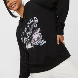 Styli Graphic Printed Hooded Cotton Sweatshirt-picture-9