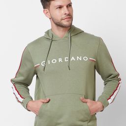 GIORDANO Typography Printed Hooded Sweatshirt-image-79