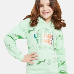 METTLE Girls Typography Printed Hooded Fleece Sweatshirt-picture-36