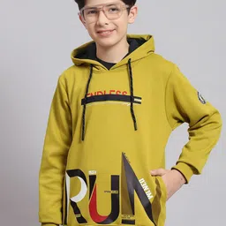 Monte Carlo Boys Typography Printed Hooded Sweatshirt-image-41