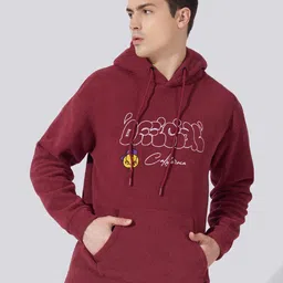Maniac Typography Printed Hooded Pure Cotton Pullover Sweatshirt-image-89