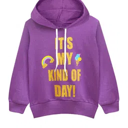 a.t.u.n. A T U N Girls Purple Printed Hooded Sweatshirt-picture-35
