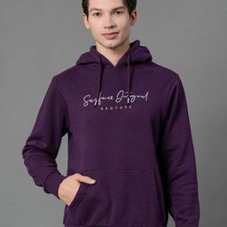 Red Tape Typography Printed Hooded Pullover-image-10