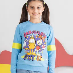 SPUNKIES Kids Garfield Printed Cotton Sweatshirt-20