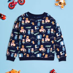Nauti Nati Boys Conversational Printed Antimicrobial Pullover Sweatshirt-picture-12