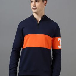 Urbano Fashion Men Striped & Numeric Print Sweatshirt-picture-22