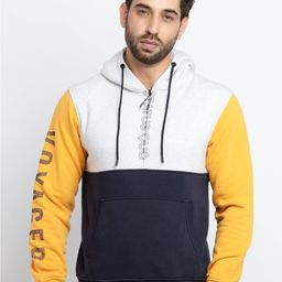 Status Quo Men Yellow Colourblocked Cotton Sweatshirt-image-36