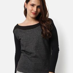 Campus Sutra Charcoal Cotton Pullover Sweatshirt-picture-29