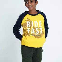 mackly Boys Yellow Colourblocked Sweatshirt-image-69