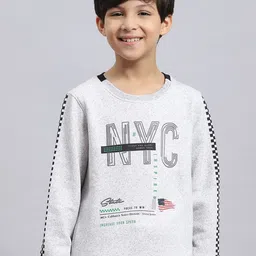 Monte Carlo Boys Typography Printed Fleece Pullover-18