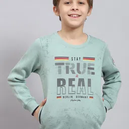 Monte Carlo Boys Typography Printed Fleece Sweatshirt-43