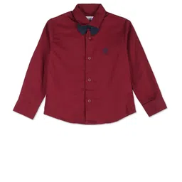 U.S. Polo Assn. Kids Boys Spread Collar Pure Cotton Casual Shirt-picture-43