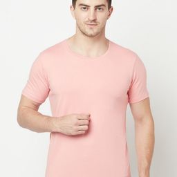 Purple State Men Pink Solid T-shirt-image-8
