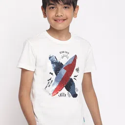 Lil Tomatoes Boys Graphic Printed Embellished Cotton T-shirt-image-43