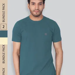 LUX NITRO Pack Of 2 Round Neck Anti Odour Lounge T-Shirts-image-92