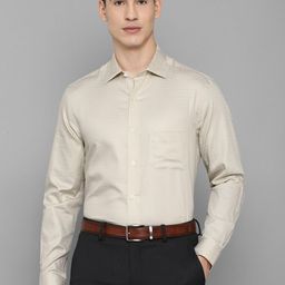 Louis Philippe Men Beige Formal Shirt-image-19