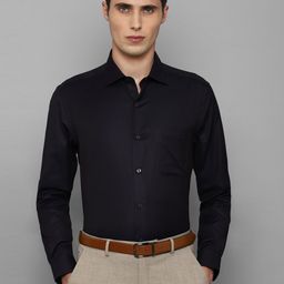 Louis Philippe Gods & Kings Men Black Giza Cotton Formal Shirt-image-61
